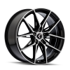 Kraze KR196 Evolve 18x8.5 / 5x112 BP / 40mm Offset / 66.56mm Hub Gloss Black Machined Wheel