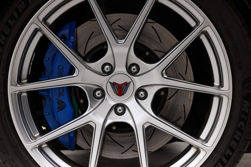 DBA 09-11 Volkswagen CC VR6 3.6L Front 5000 Series 2-Piece Cross Drilled Wavey Rotor w/Black Hat