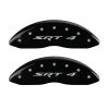 MGP Front set 2 Caliper Covers Engraved Front SRT4 Black finish silver ch