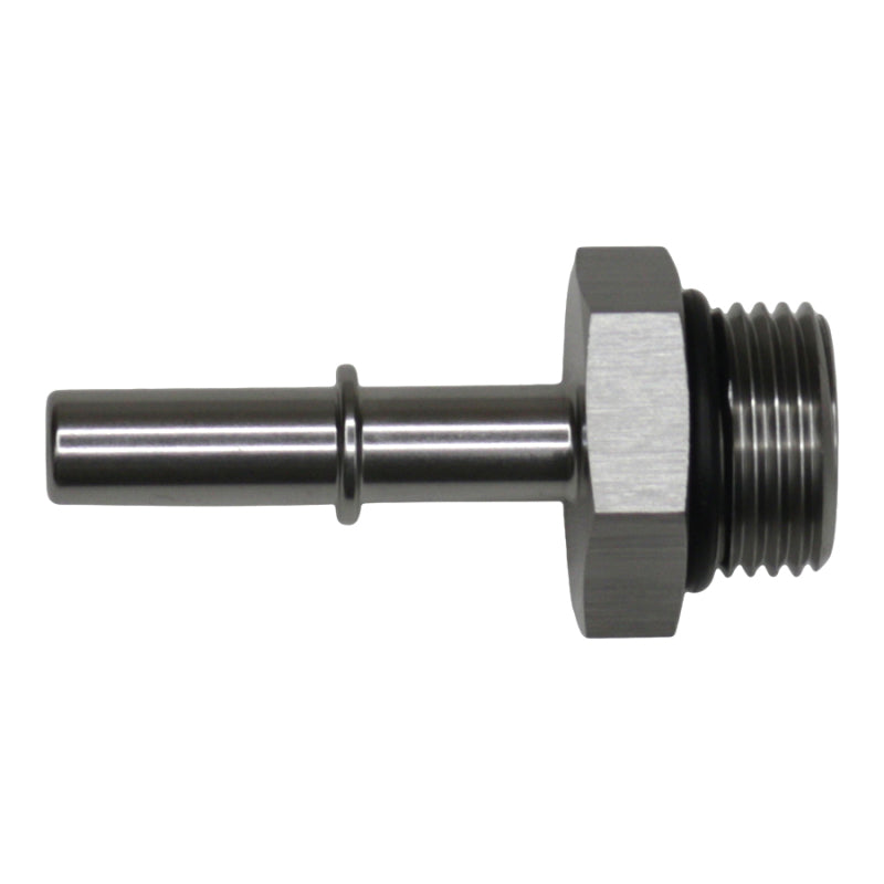 DeatschWerks 8AN ORB Male to 5/16in Male EFI Quick Connect Adapter - Anodized DW Titanium
