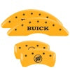 MGP 4 Caliper Covers Engraved Front Buick Rear Yellow Finish Black Char 2018 Buick Enclave