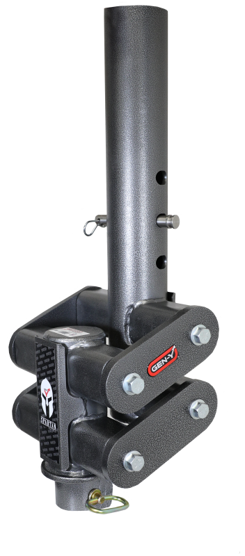 Gen-Y Spartan Torsion-Flex 5in Offset 4in RD Tube Gooseneck 2-5/16in Coupler Standard Height
