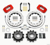 Wilwood Dynapro Radial Rear Kit 12.88in Drilled Red 2006-2007 Subaru WRX w/Lines