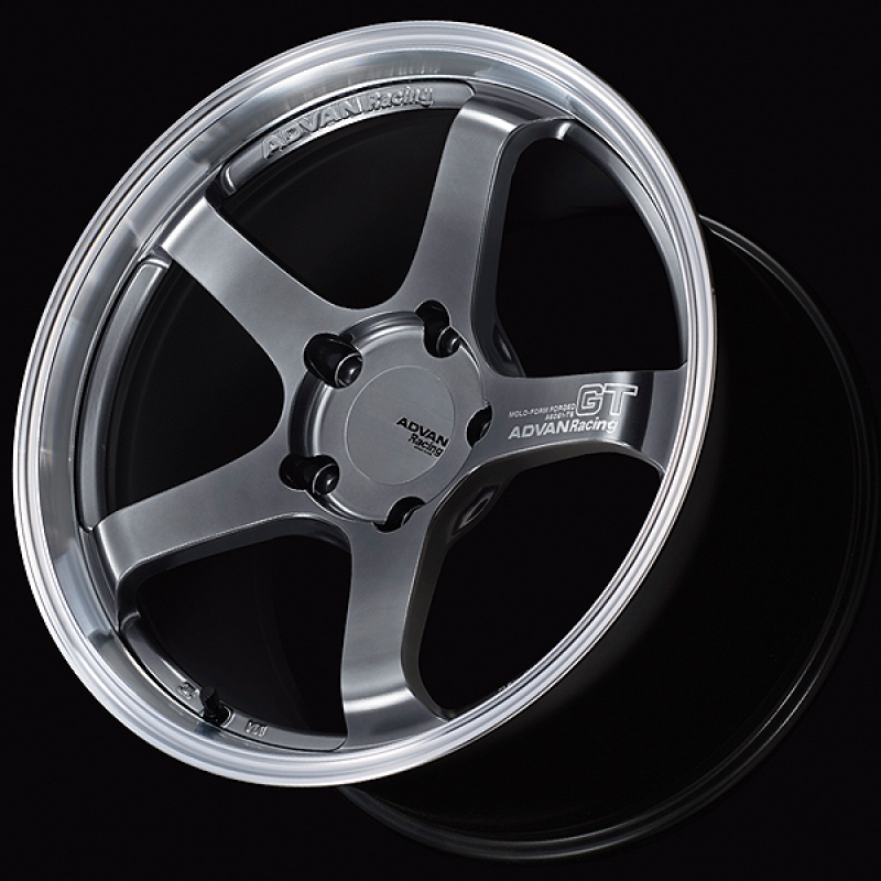 Advan GT for Porsche 18x8.5 / +50 Offset / 5x130 / 71.6mm Bore / Machining and Hyper Platinum Black
