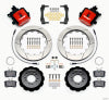 Wilwood Combination Parking Brake Rear Kit 12.88in Red 2013-Up Ford Focus ST w/ Lines