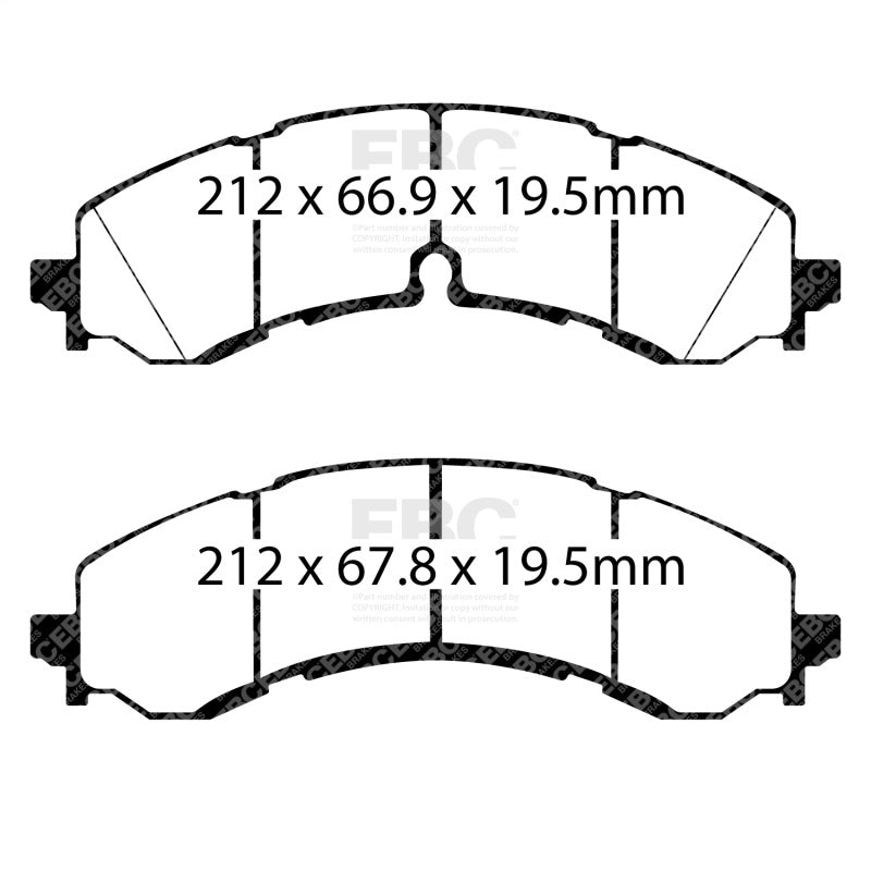 EBC 2019+ Chevrolet Silverado 2500 (2WD) Yellowstuff Front Brake Pads