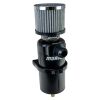 Moroso Single Inlet -12AN Billet Breather Tank Catch Can - Black