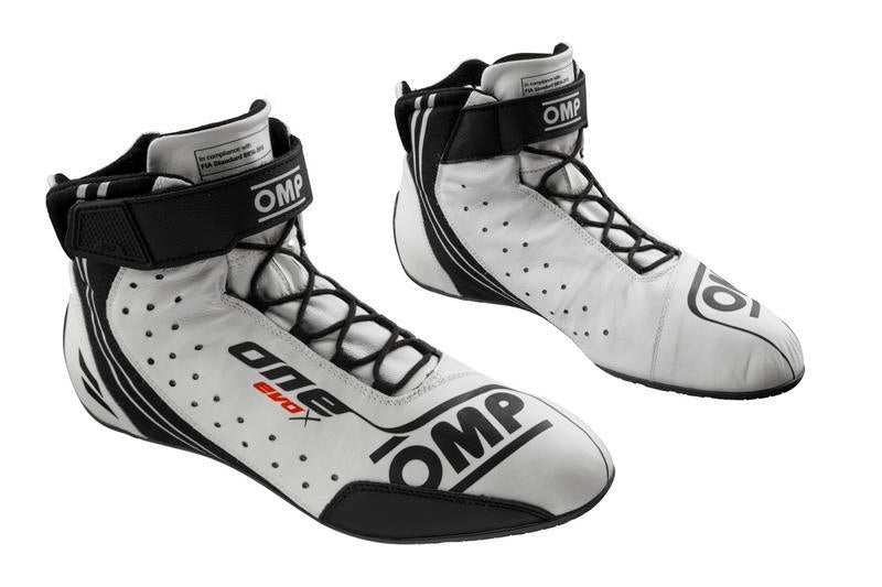 OMP ONE EVO X SHOES MY2024 FIA 8856-2018 WHITE SIZE 44