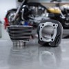 S&S Cycle 2017+ M8 Models 4.250in Bore 4.840in Big Bore Cylinder Set - Black Granite w/ Highlight