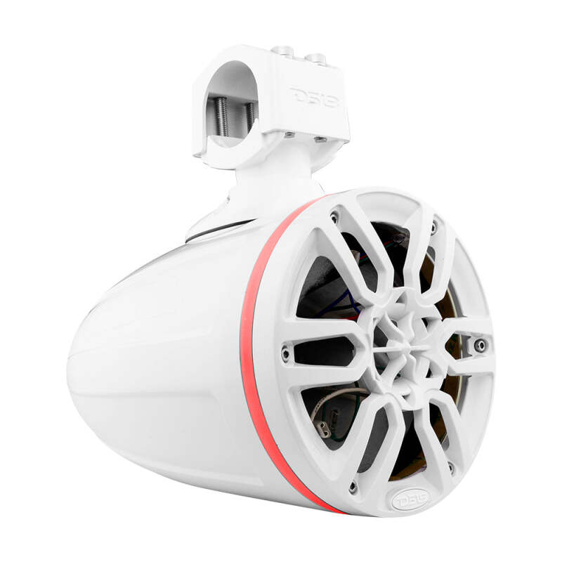 DS18 Marine And Powersports Towers Speakers Not Included 6.5in RGB LED Lights White