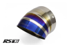 GReddy Burnt Titanium Turndown Tip 115mm Diameter 120mm Length (for Revolution RS / RS-TI / RS-Race)