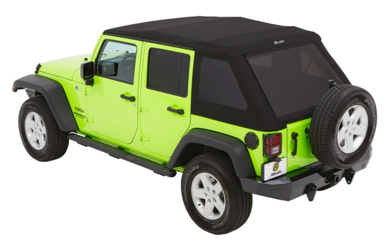 Bestop 07-18 Jeep Wrangler JK 4-Door Trektop Glide (Premium Black Twill)