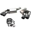 QTP 2016-2024 Chevrolet Camaro SS QTP Screamer Axle Back Quad Tip Bumper Black Tips