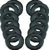 S&S Cycle .255in x .438in x .024in Rubber Coated Steel Flat Washer - 12 Pack
