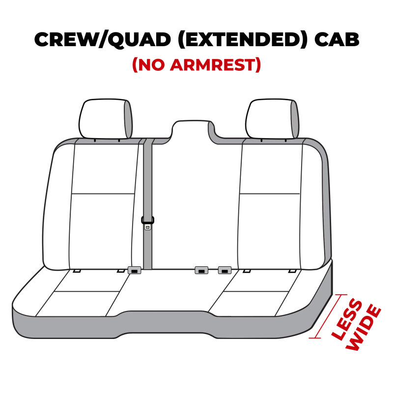 Covercraft 19-24 Dodge Ram Waterproof Polyester SeatSaver Custom Second Row Seat Covers - Grey