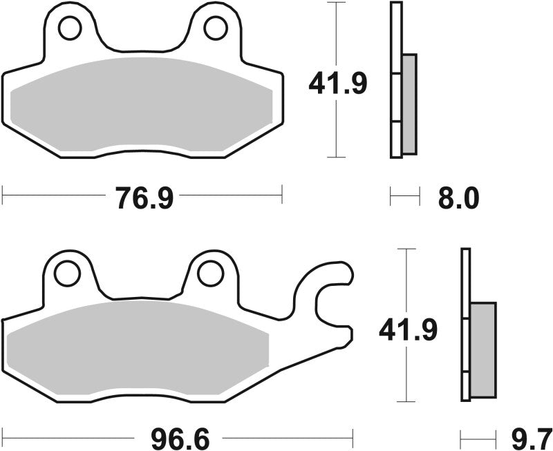 Brembo 99-01 Triumph Daytona 750cc Brake Pad - Rear