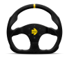 Momo MOD30 Steering Wheel 320 mm - Black Suede/Black Spokes/1 Stripe