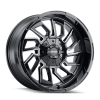 Mayhem 8111 Flywheel 20x9 / 5x127 BP / 0mm Offset / 87.1mm Hub Black w/ Milled Spokes Wheel