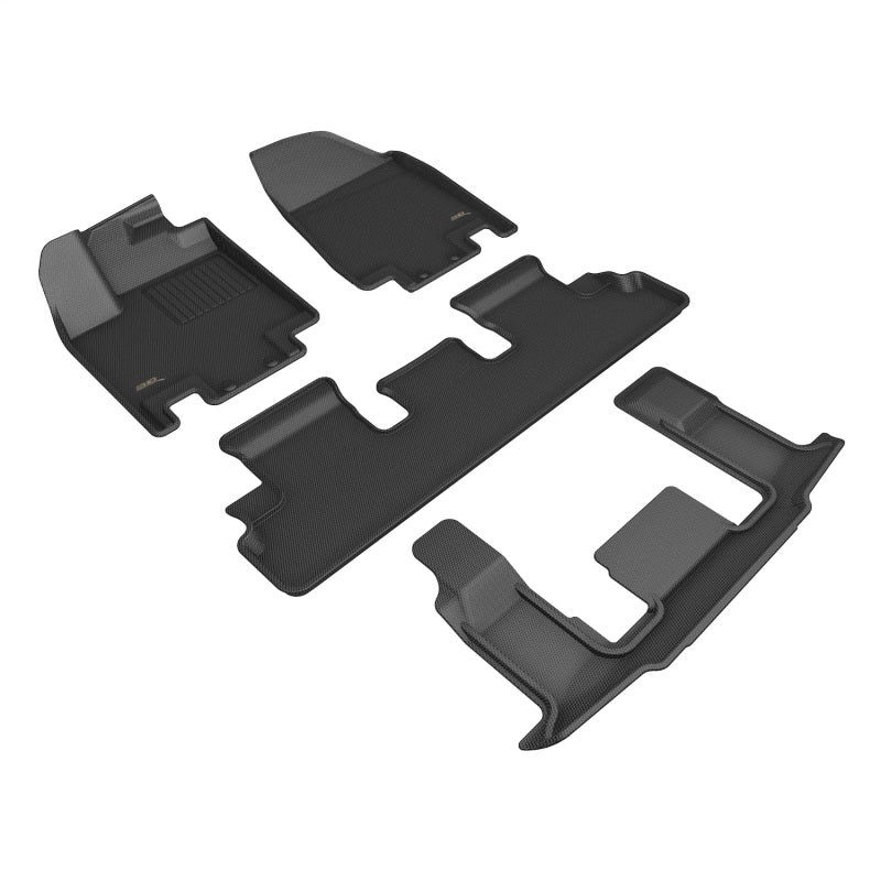 3D MAXpider 22-26 Infiniti QX60 6-Seat R1/R2/R3 Kagu Floormats - Black