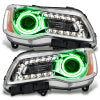 Oracle 11-14 Chrysler 300C NON HID LED Halo Headlights Chrome Housing - Green