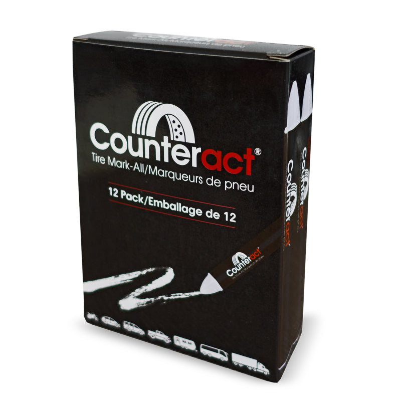 Counteract Mark-All Tire Crayon - White - 12 Pack