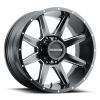 Raceline 954M Stryker 20x9in / 8x180 BP / 18mm Offset / 124.2mm Bore - Satin Black & Milled Wheel