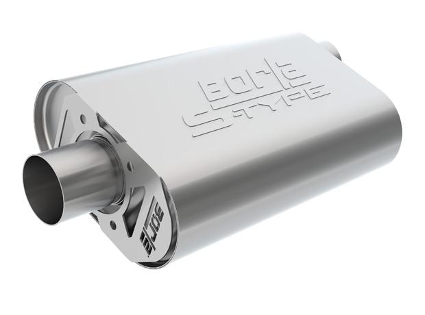Borla CrateMuffler SBC 283 / 327 / 350 2.5 inch Offset/Center 14in x 4.35in x 9in Oval Muffler