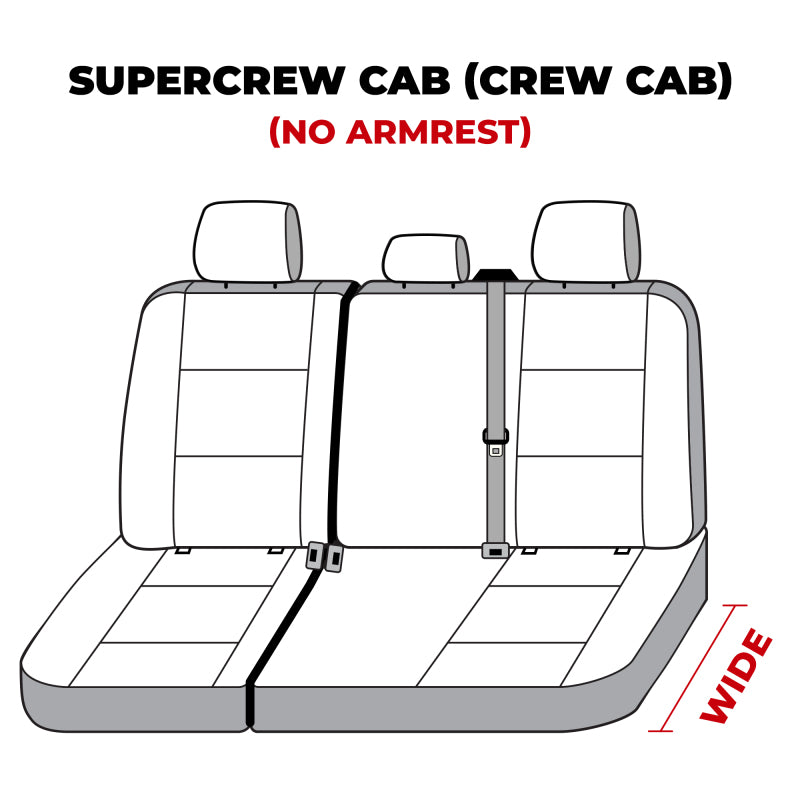 Covercraft 19-24 Ford F-250 Carhartt Super Dux SeatSaver Custom Second Row Seat Covers - Black