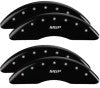 MGP 4 Caliper Covers Engraved Front & Rear 2019+ Ram 2500/3500 Black Finish Silver MGP Logo
