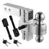 Rhino USA 6In Heavy Duty Drop Hitch - 2In (Silver)