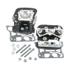 S&S Cycle 2006 Dyna 91cc .032in Manifold Surface Cylinder Heads - Wrinkle Black