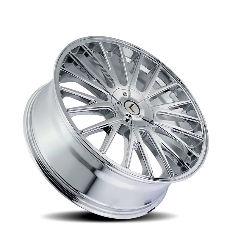 Kraze KR185 Double Down 17x8 / 5x108/114.3 BP / 38mm Offset / 73mm Hub Chrome Wheel