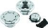 Kuryakyn Flush Mount Gas Caps Non-Vented Chrome