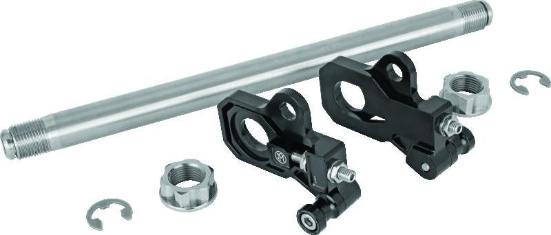 Performance Machine HD Touring Axle Adj Kit - Black Ano