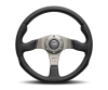 Momo Race Steering Wheel 350 mm - Black Leather/Anthracite Spokes (1st Version)