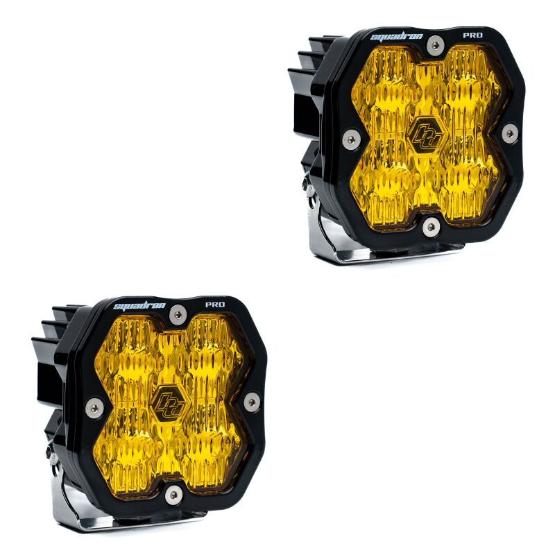 Baja Designs Squadron 2.0 Pro (Pair) LED Wide Cornering / No Harness - Baja Amber