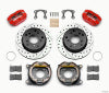 Wilwood Dynapro Lug Mount P/S P-B Kit Drilled-Red Small Ford 2.36in Off Bronco 5 x 5.50