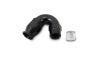 Vibrant 150 Degree High Flow Hose End Fitting for PTFE Lined Hose -12AN