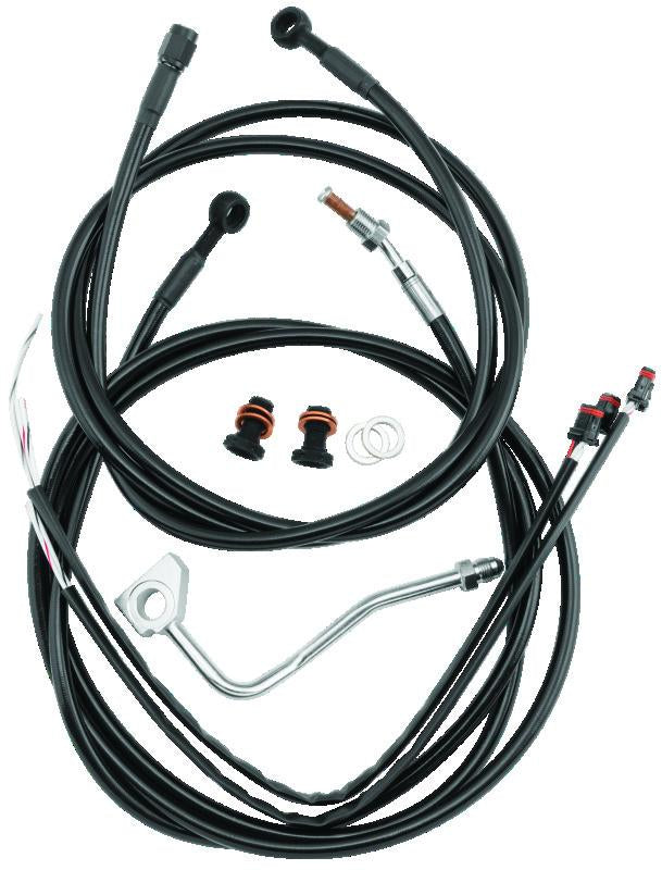 Burly Brand Control Kit 15in Bagger Bar - Black