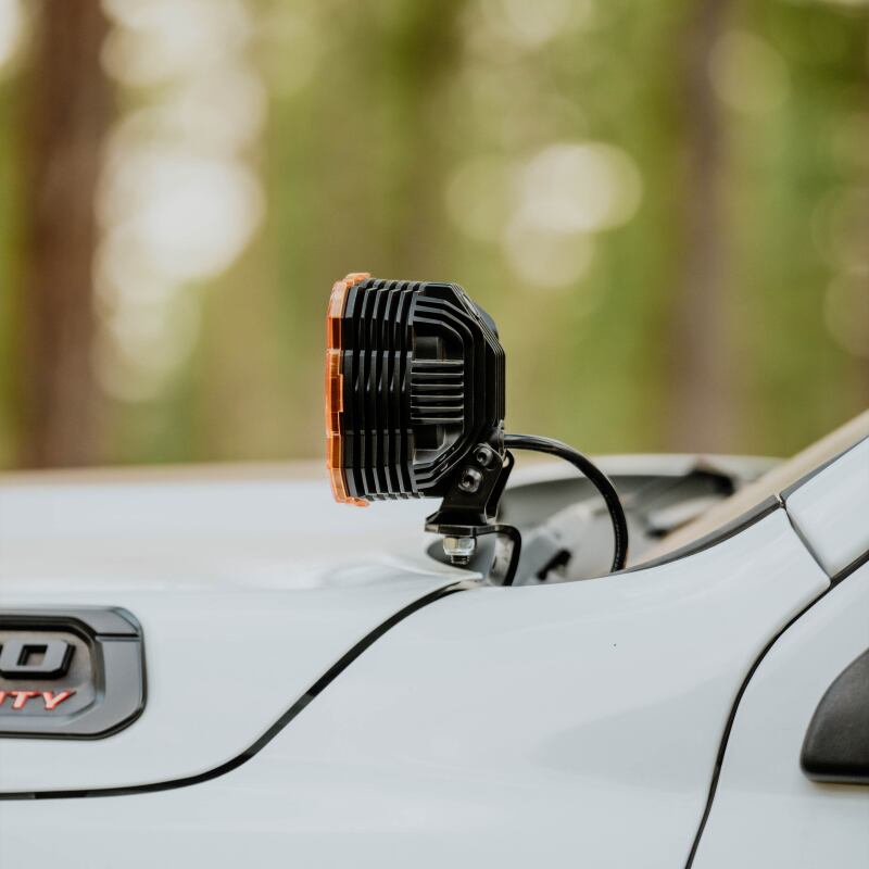 KC HiLiTES 2019+ RAM 2500/3500 A-Pillar/Ditch Light Mount - Factory HD Hood ONLY