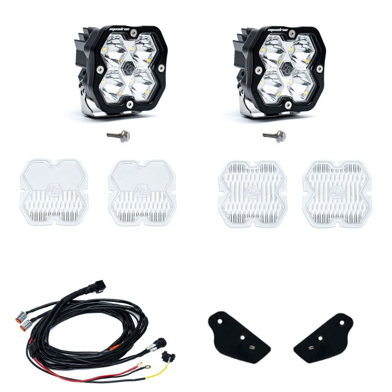 Baja Designs 21-25 Ford Bronco (22-25 Raptor) Squadron Sport 2.0 A-Pillar Kit Tgl (Spot) - Clear