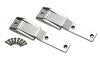 Kentrol 97-04 Jeep Wrangler TJ Tailgate Hinge Pair - Polished Silver
