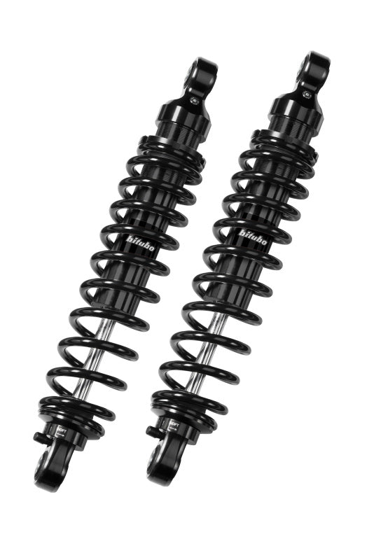 Bitubo WME0 Twinshocks Adjustable: Spring Preload, Rebound, Length 336mm,Dark Edition