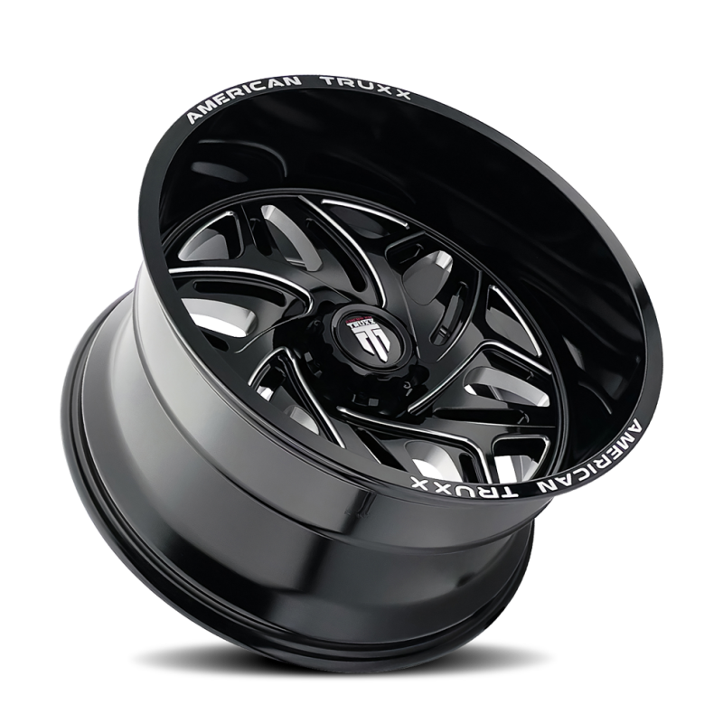 American Truxx AT1914 Euphoria 20x10 / 5x127 BP / -19mm Offset / 78.1mm Hub Gloss Black Milled Wheel