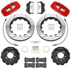 Wilwood 99-02 Nissan Skyline Aerolite 6R Front BBK w/ 14.00in Slotted Rotors & Flexlines - Red