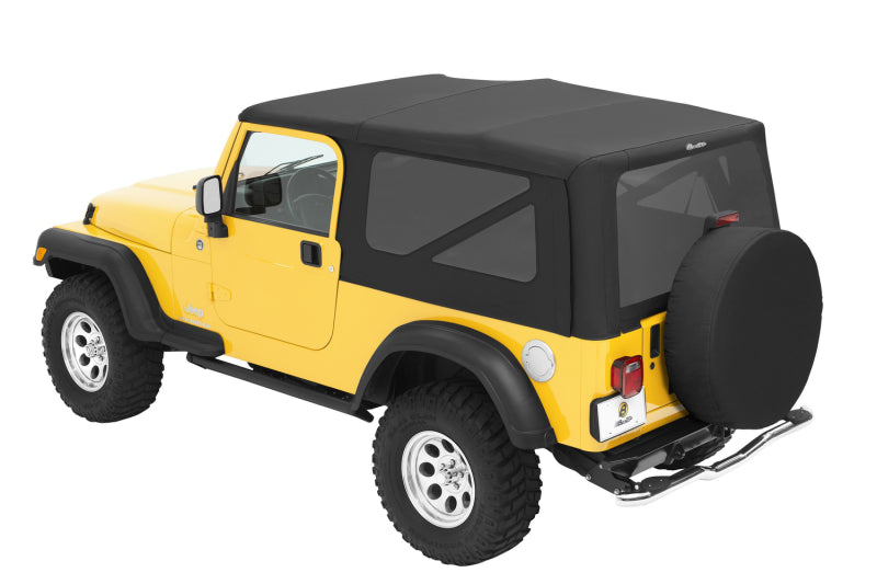 Bestop 04-06 Jeep Wrangler TJ Replace A-Top (Blk Diamond Sailcloth Tinted Windows No Door Skins)