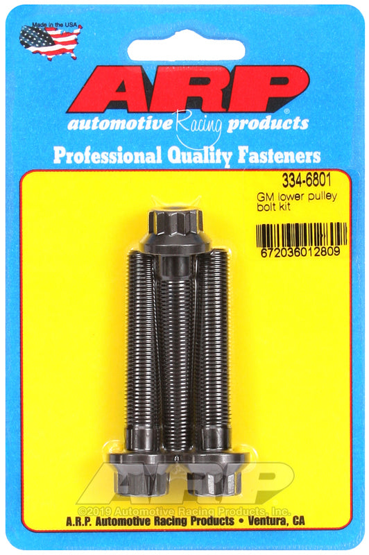 ARP GM Small Block / Big Block 3 Bolt 12pt Lower Pulley Bolt Kit