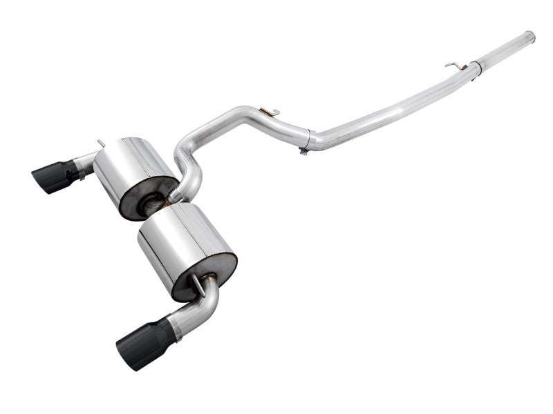 AWE Tuning Ford Focus RS Touring Edition Cat-Back Exhaust - Non-Resonated - Diamond Black Tips