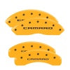 MGP 4 Caliper Covers Engraved Front & Rear Gen 5/Camaro Yellow finish black ch