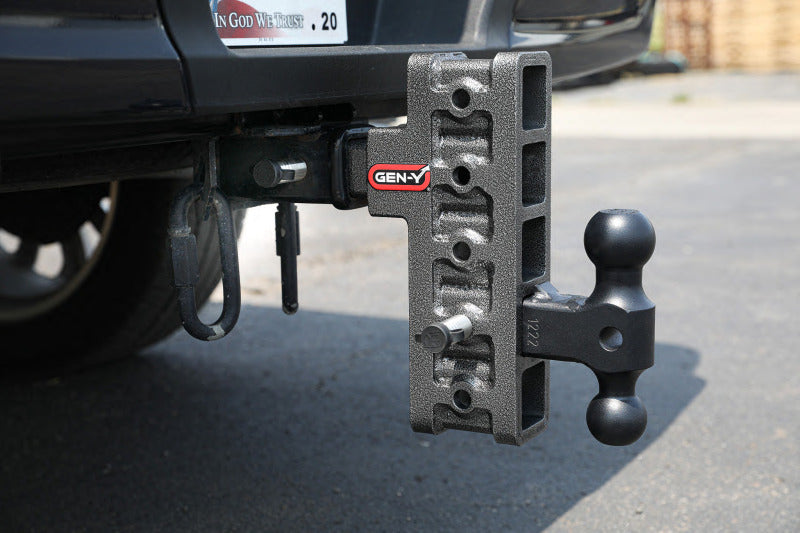 Gen-Y Mega Duty 2in Shank 22.5in Drop 10K Hitch w/Dual-Ball/Pintle Lock/Stabilizer Kit